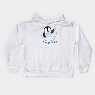 Happy Penguin - Wear it on every Tuesday Kids Hoodie